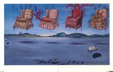 Salvador Dali Painting - Four Armchairs in the Sky Salvador Dali